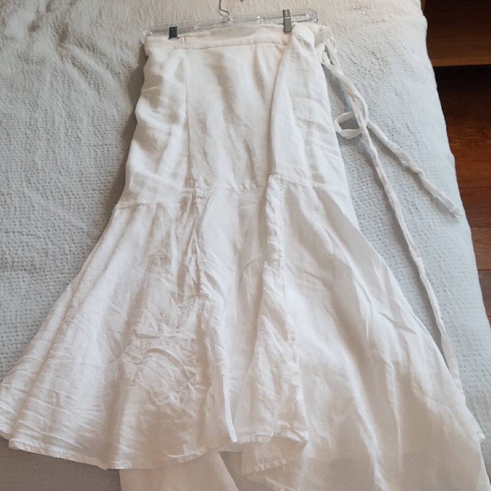 J. Crew Women's White Linen Maxi Skirt XL